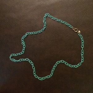 Green/teal J.Crew chain necklace