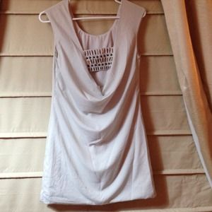Light gray tank top embellished dress