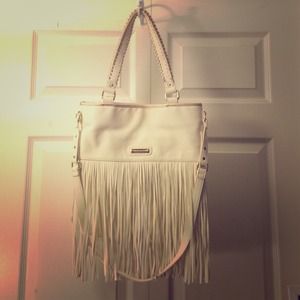 Fringe white crossbody/handbag