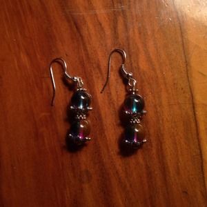 Blue-ish purple earrings