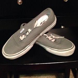 Grey and Black Vans
