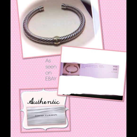 AUTHENTIC David Yurman 925 & 14kt gold bracelet