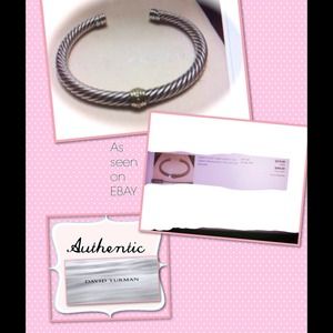 AUTHENTIC David Yurman 925 & 14kt gold bracelet