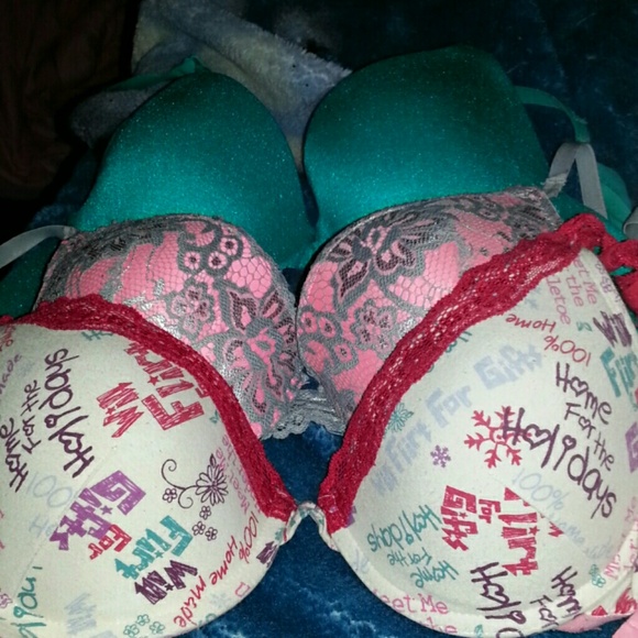 Bras blue Grey N Bright Orange N Holiday One.(;