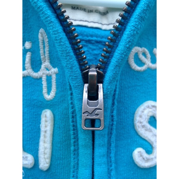 Turquoise Hollister  Zipper Hoodie - Picture 3 of 4