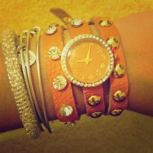 Orange Wrap Around Watch
