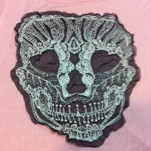 Pink w/ black skull