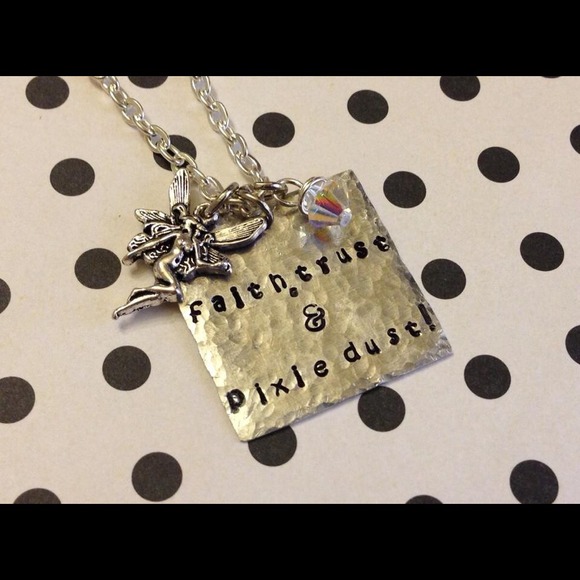 Faith, trust and pixie dust necklace