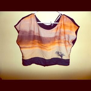 Sunset & Tree Crop Tee