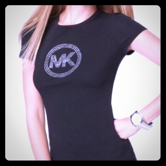 Michael Kors Tops - Michael Kors LOGO Tee Blue/Gold size XLarge