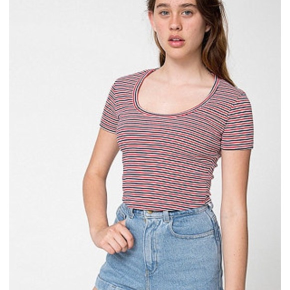 Red white &blue crop top