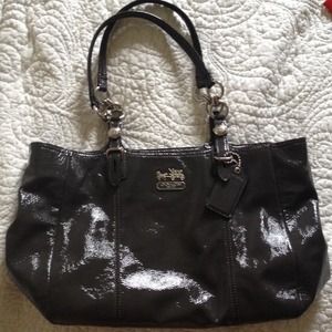 Authentic rare Coach leather grey tote