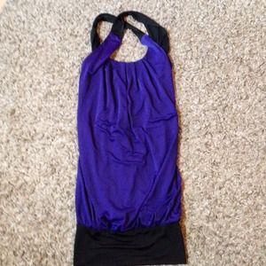 Purple and black dress