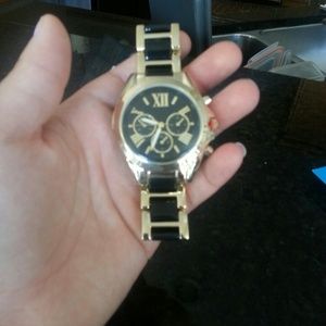 Forever 21 Black and Gold Watch