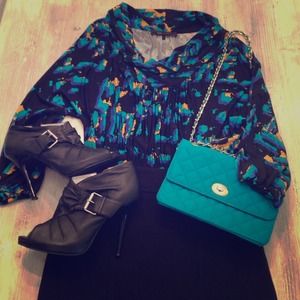 BCBG Dress with pops of color size 2