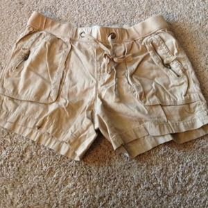 Khaki cargo shorts