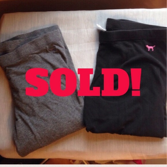 Two VS Pink leggings