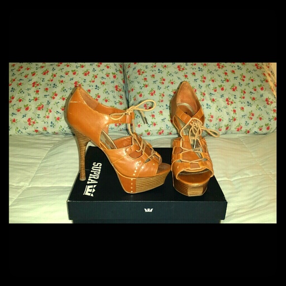 Platform lace up sandals