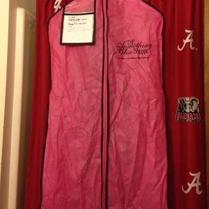 A haulter top leopard print prom dress