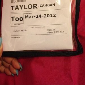 Beautiful blue prom dress.