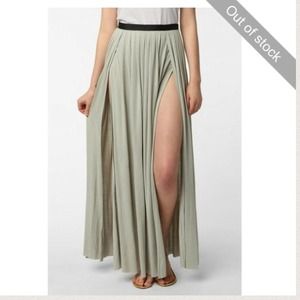 Black Ecotè double split maxi skirt