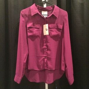 Purple Chiffon Shirt