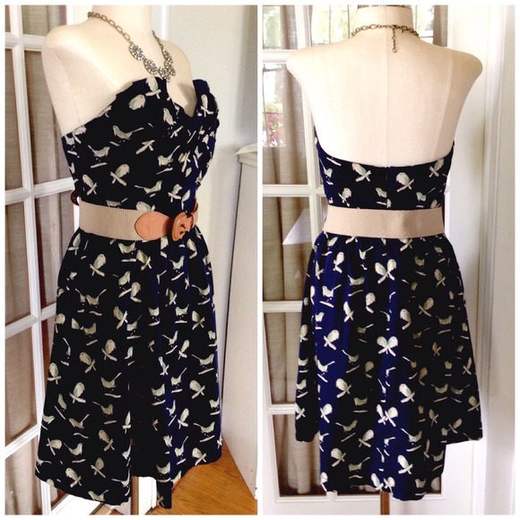 Sold in Bundle Anthropologie Bird Dress - Picture 2 of 4