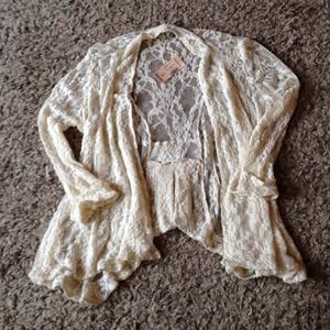 Cream Lacey cardigan