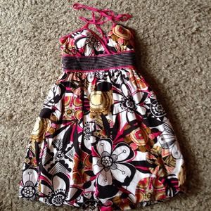 Summery flower halter top dress