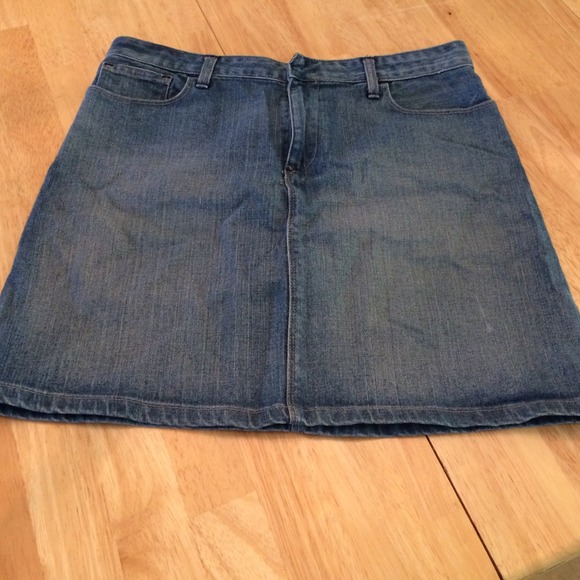 Jean mini skirt