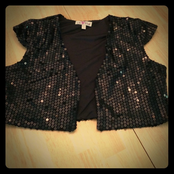 Black sparkly vest
