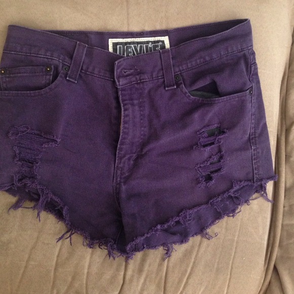 Purple, Levi's high waisted shorts