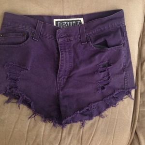 Purple, Levi's high waisted shorts