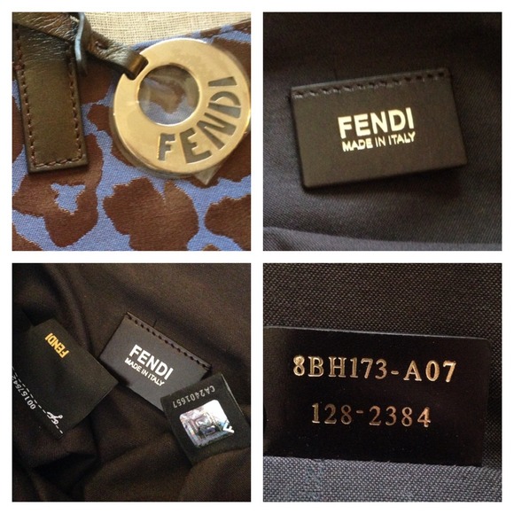 HP {Satin FENDI Tote} in Blue Leopard - Picture 3 of 8