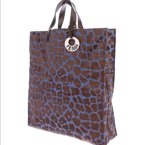 HP {Satin FENDI Tote} in Blue Leopard - Picture 6 of 8