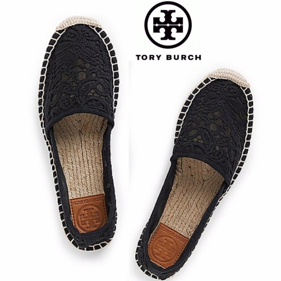 πTory Burch crochet espadrille flats NIB SOLD OUT - Picture 2 of 7