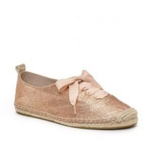Coach Ramira Glitter Gold Espadrilles Flats