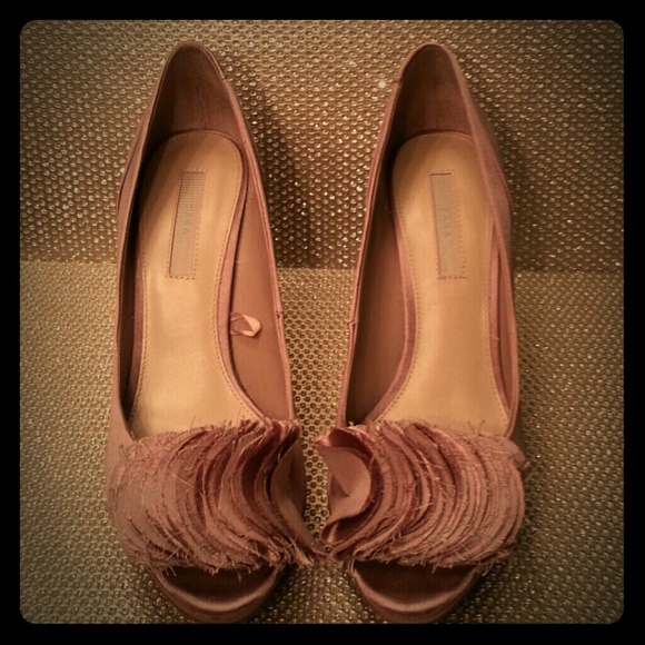 Zara Rose Satin Heels