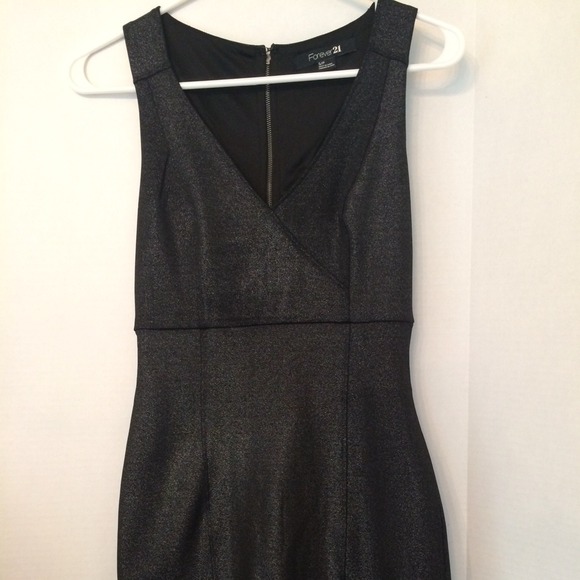 * SOLD* Forever 21 black shimmer dress - Picture 2 of 3