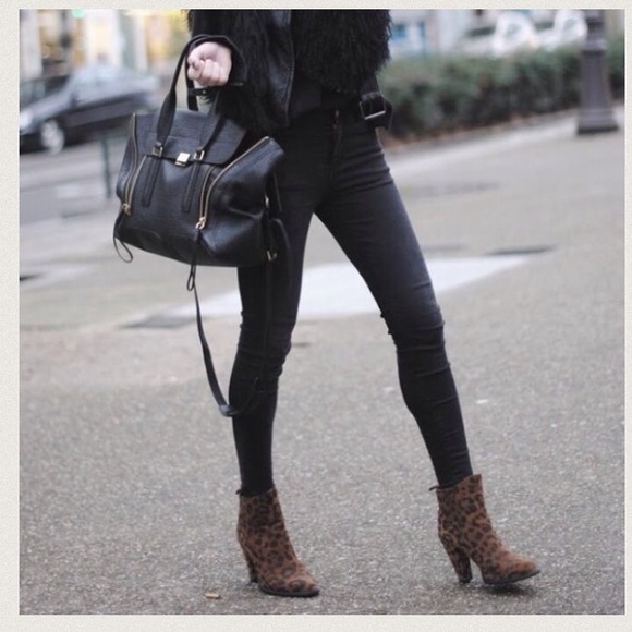 zara leopard boots