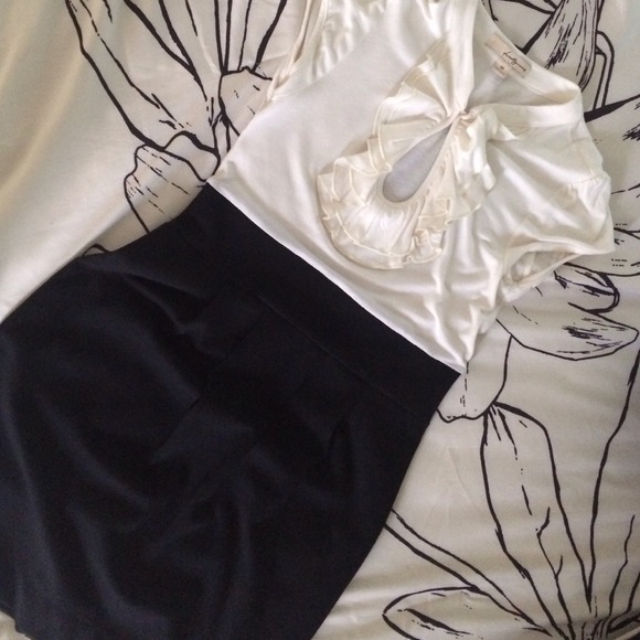 F21 Black and white Color block dress