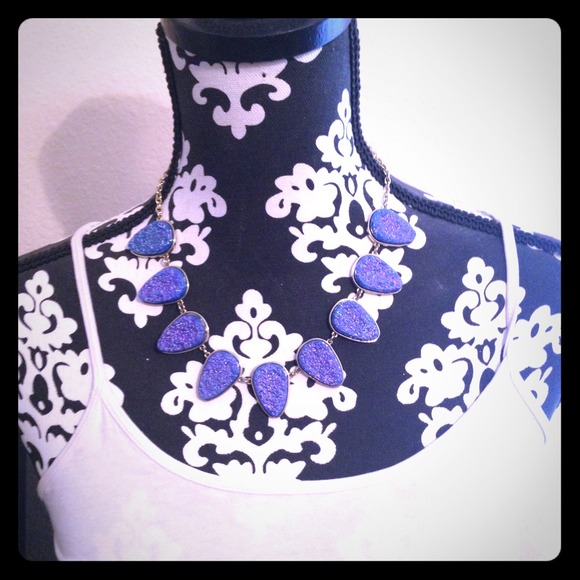 Purple stone necklace