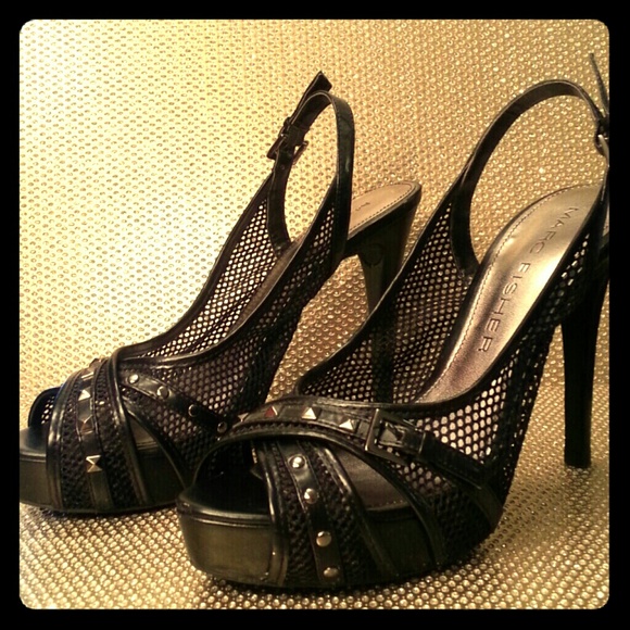 Marc Fisher Mesh Studded Heels