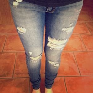 Pacsun bullhead destroyed skinny jeans size 1