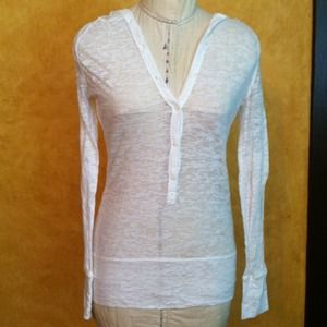 Mossimo supply co. Burnout white hoodie sz M