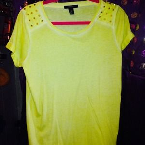 Never been worn Yellow,  studded shirt