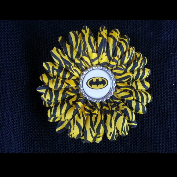 Batman Handmade Hair Flower