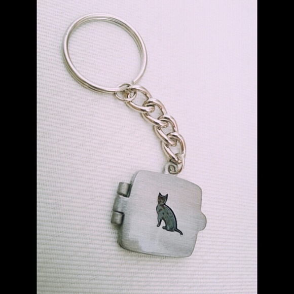 Kitty Cat Locket Keychain
