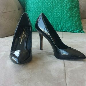 Jessica Simpson Black Patent Leather Heels