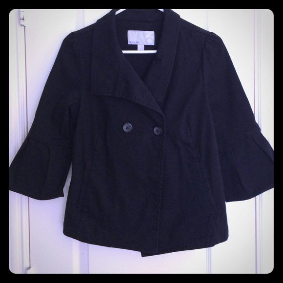 Bell sleeve pea coat